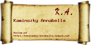 Kaminszky Annabella névjegykártya